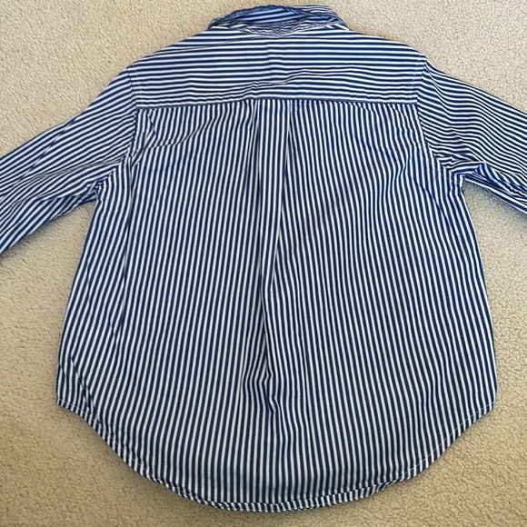 Ralph Lauren boy size 2/2T blue and white long sleeve button-down - Picture 5 of 6